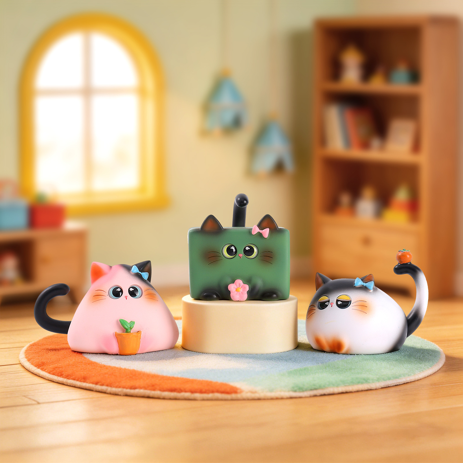 Blind Box Cat Figurine Resin C - đánh giá và giá Office Furniture Layout