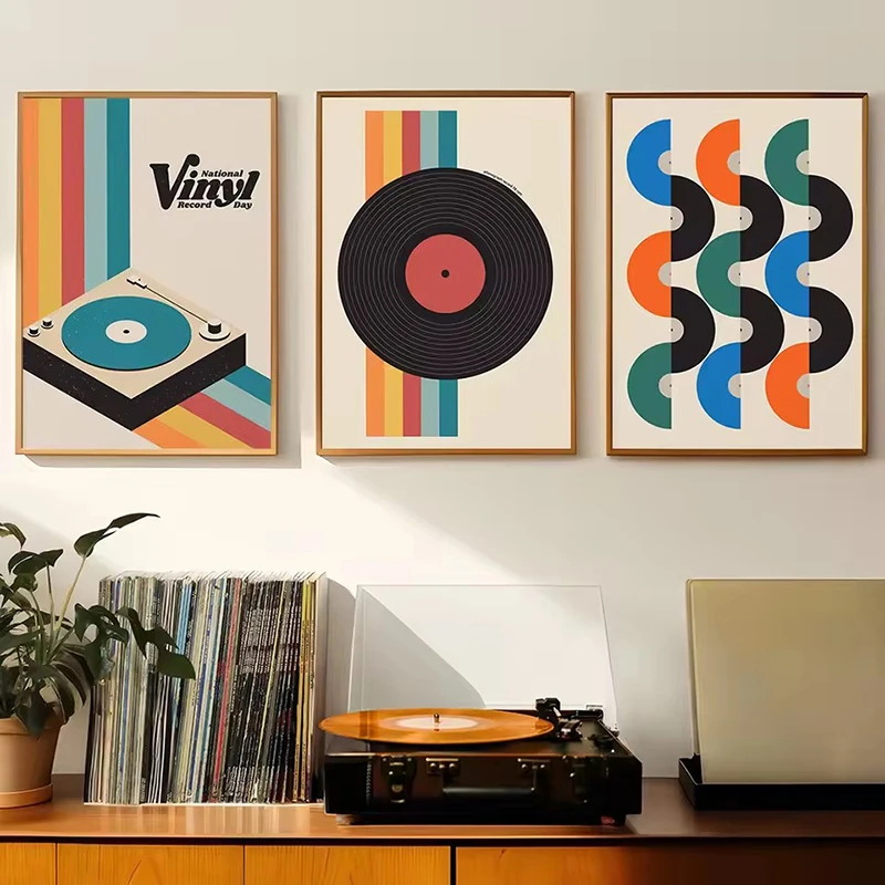 Mid Century Vinyl Record Canva - đánh giá và giá Office Furniture Layout