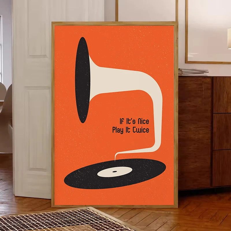 Mid Century Vinyl Record Canva - đánh giá và giá Office Furniture Layout