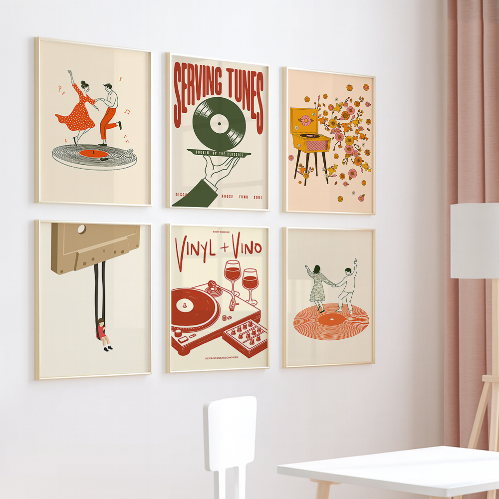 1pc Vintage Music Canvas Poste - đánh giá và giá Office Furniture Layout