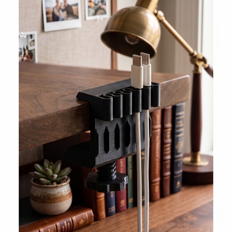 3 desktop cable manager clips  - đánh giá và giá Office Furniture Layout