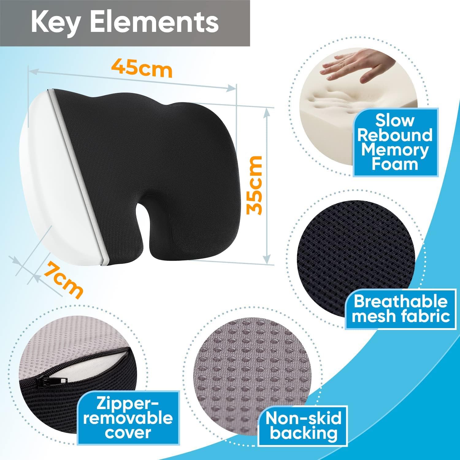 Travel Seat Cushion Memory Foa - đánh giá và giá Visitor Chair Padded