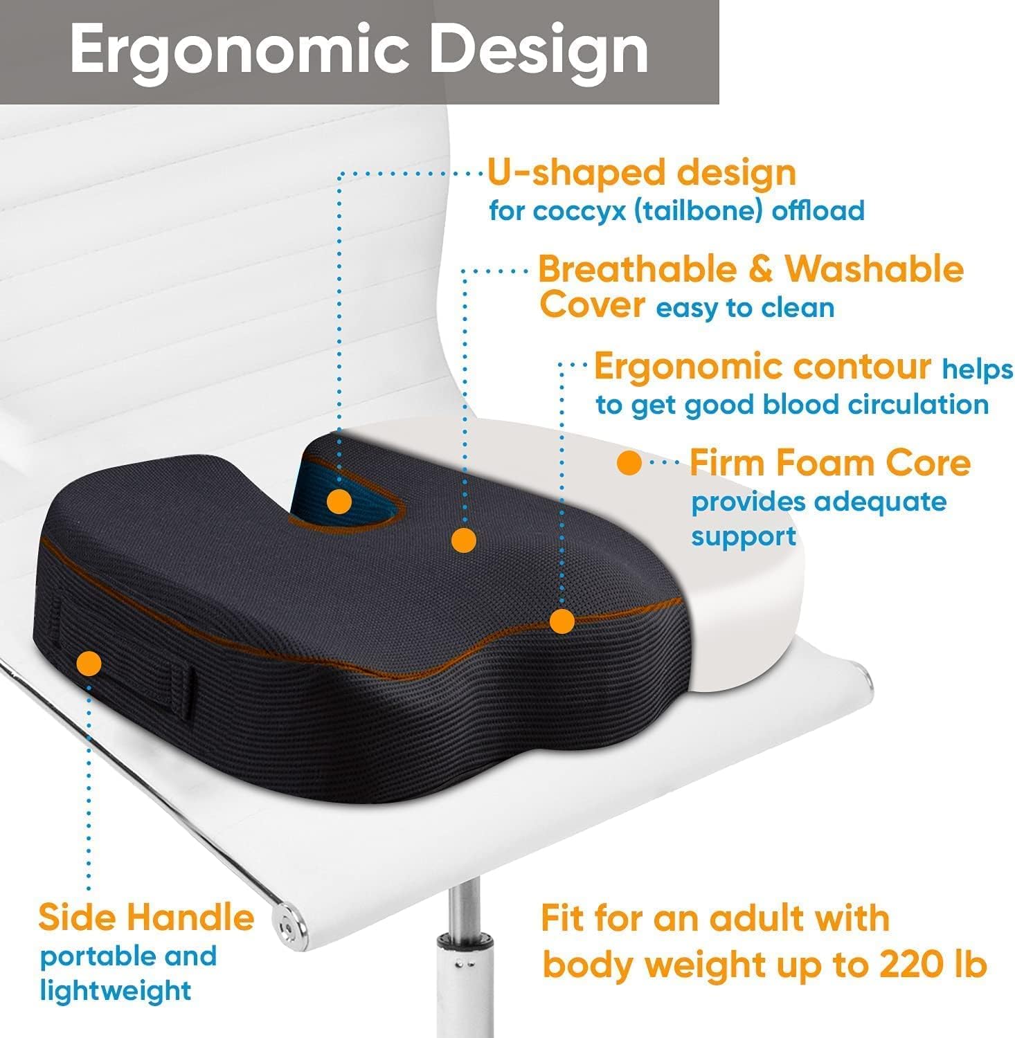 Travel Seat Cushion Memory Foa - đánh giá và giá Visitor Chair Padded