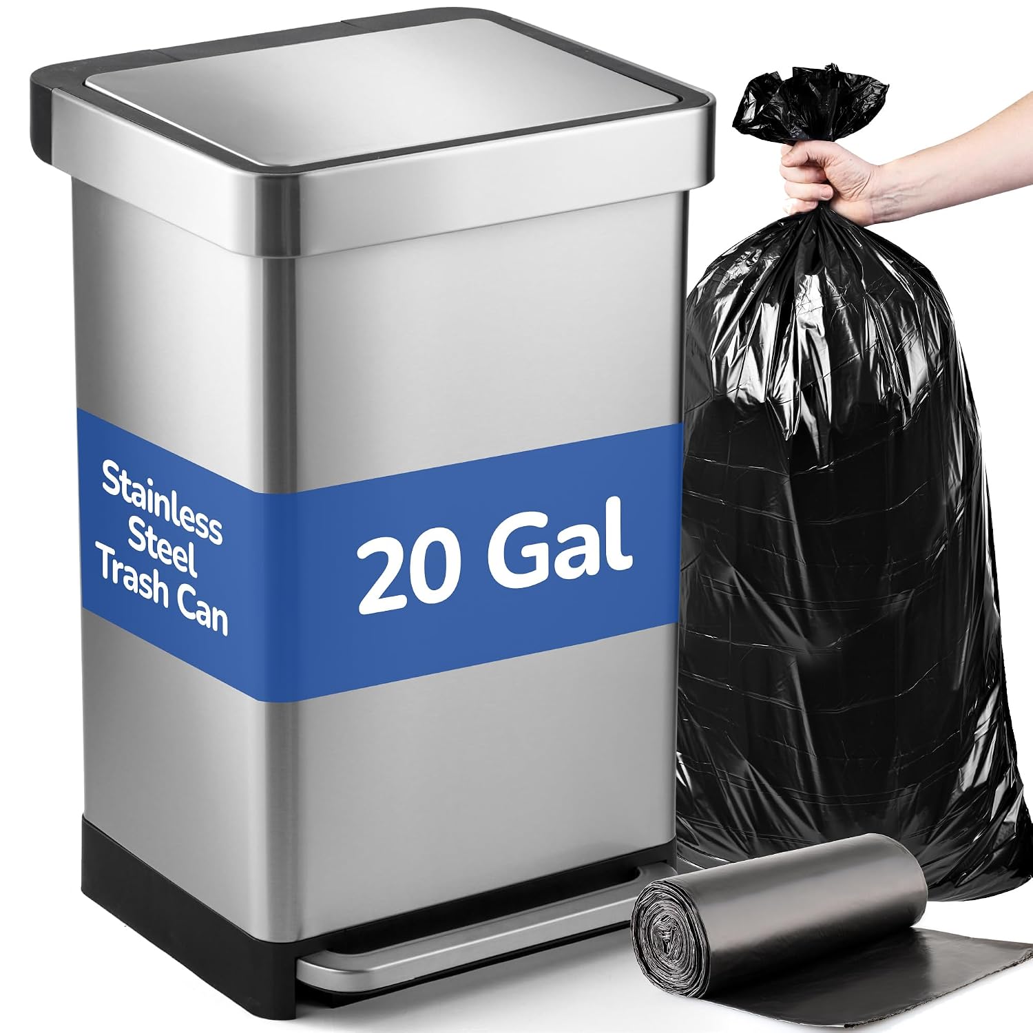 20 Gallon Stainless Steel Larg - đánh giá và giá Office Furniture Recycling